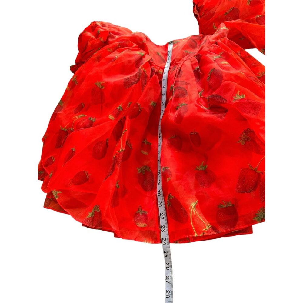 Selkie Red Strawberry-Print Mini Dress - Picture 12 of 12